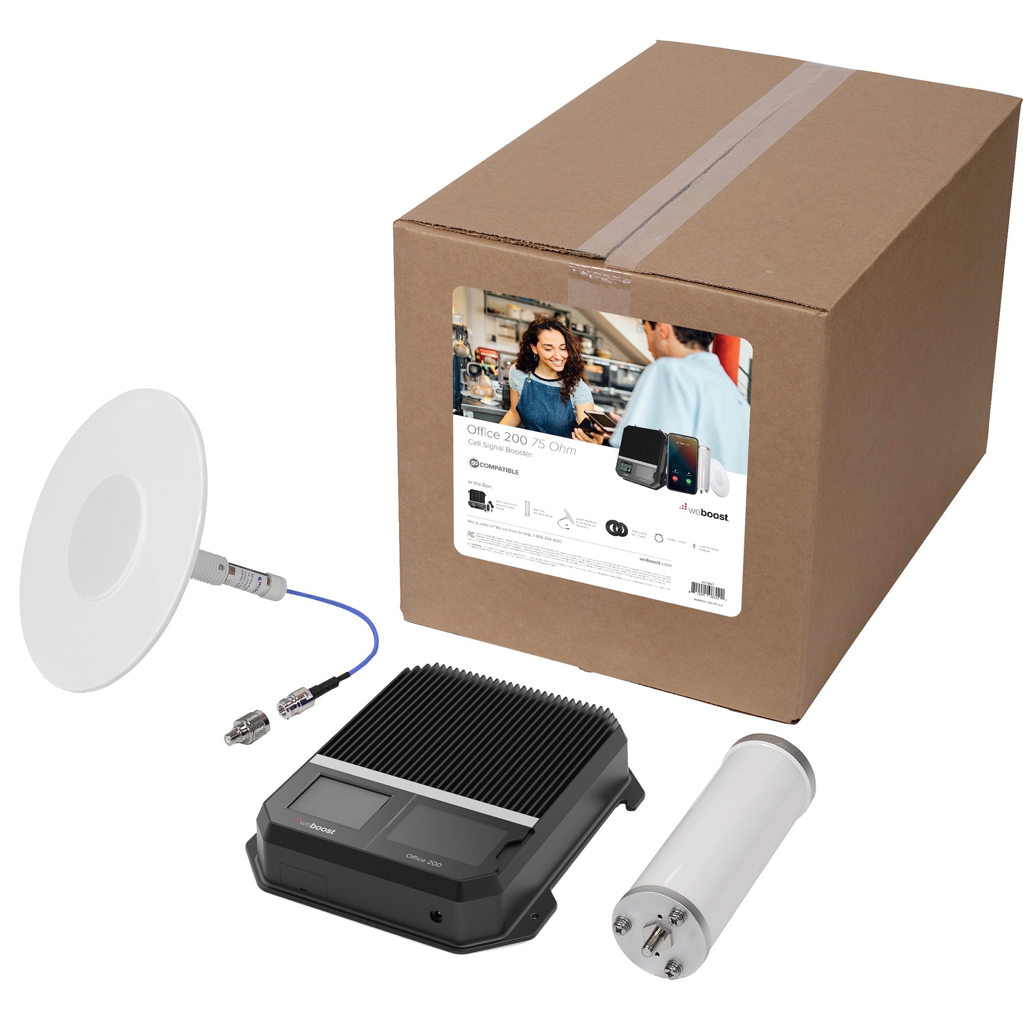 weBoost Office 200 – Amplificateur commercial 72 dB avec écran – 50 ohms – omni et dôme