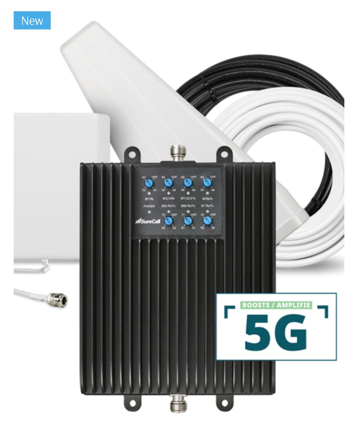 Amplificateur de signal cellulaire - 4G/LTE/5G - 8 bandes - 17 000 pieds  carrés
