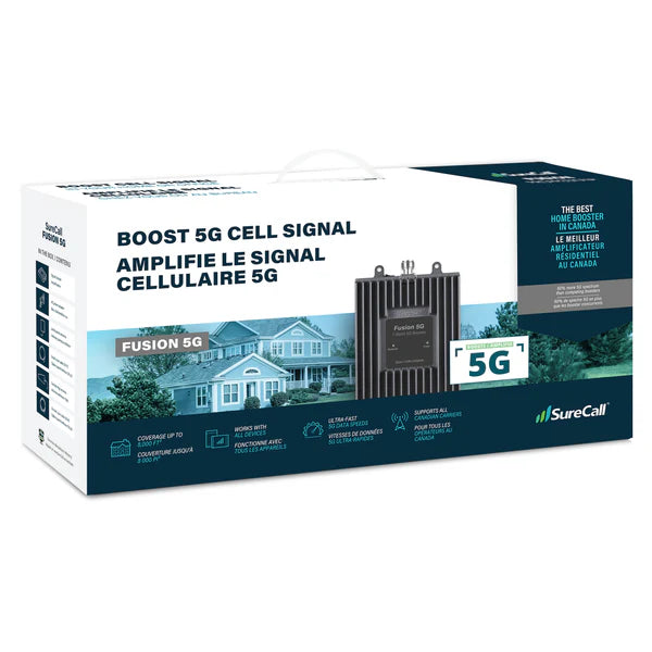 Amplificateur de signal cellulaire Surecall Fusion5G Ultra Large Bande le plus puissant pour la maison
