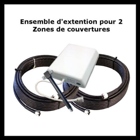 Amplificateur de signal Cellulaire Ensemble d'extension de 1 zone supplémentaire pour amplificateur de signal cellulaire - AmplificateurCellulaire.com